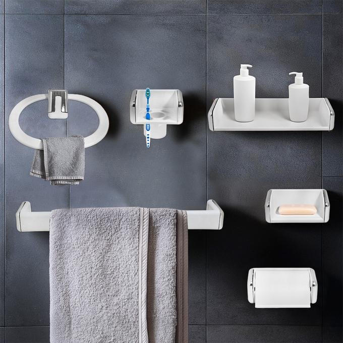 Accessoires de salle de bain 7 pièces en plastique