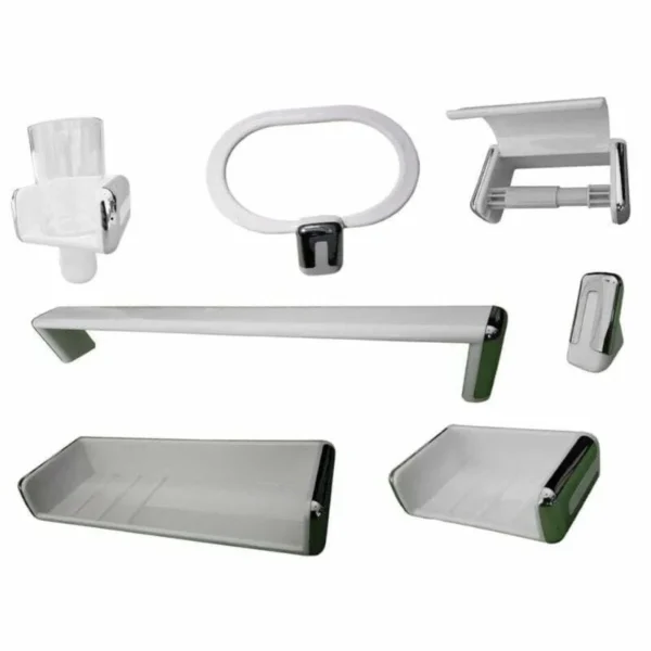 Accessoires de salle de bain 7 pièces en plastique - Image 4