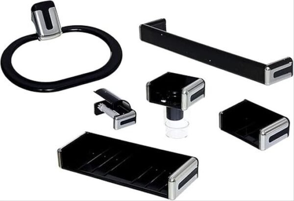 Accessoires de salle de bain 7 pièces en plastique - Image 2